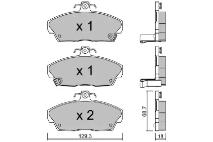 Комплект тормозных колодок (AISIN: BPHO-1000)